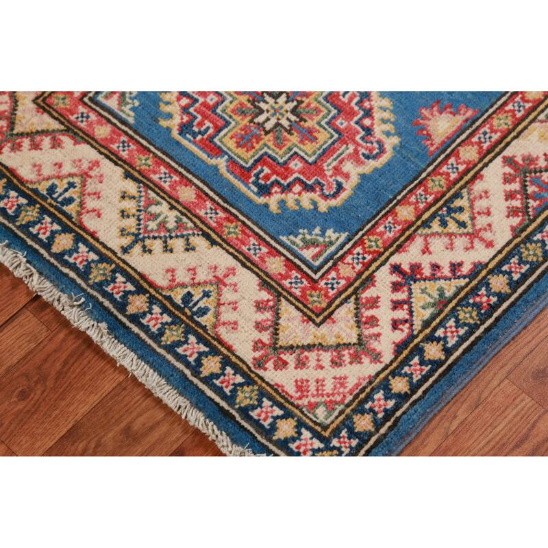 Blue Kazak Oriental Accent Foyer Rug Handmade Traditional Wool Carpet - 2'0"x 3'0"