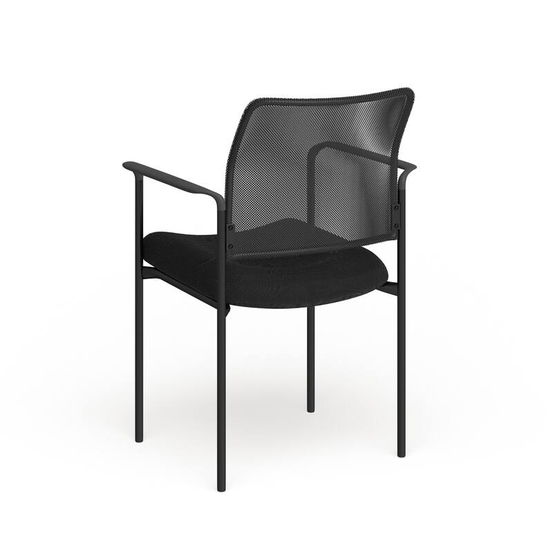 Comfort Mesh Stackable Steel Side Chair with Arms - 24"D x 23.5"W x 34.75"H