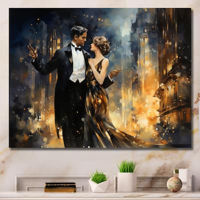 Designart "The Roaring Twenties Gilded In Paris" Glam Canvas Prints