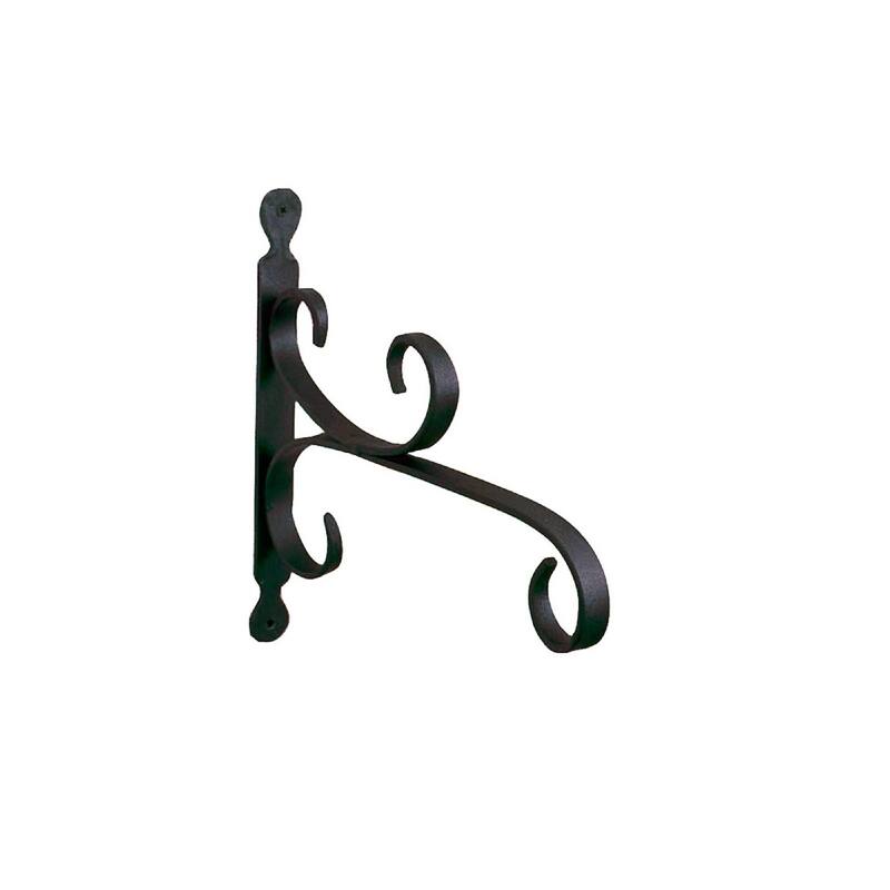Achla Designs All Purpose Traditional Style Bracket, Small, 12 Inch Wide, Black Powder Coat Finish