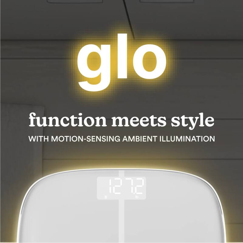 Homedics Luxe Smart Glo™ Bluetooth Body Composition Scale with Ambient Illumination - White