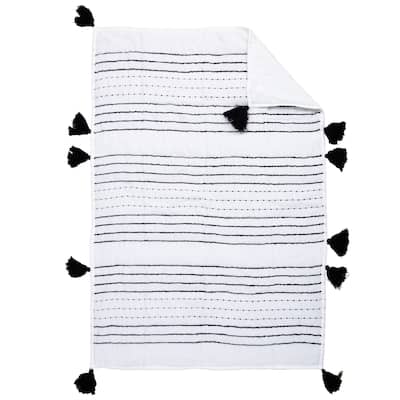 Rizzy Home Rowan Embroidered Striped Crib Quilt - 38" X 50"