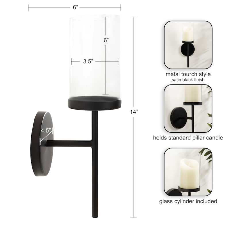 Kate and Laurel Blaise Metal Wall Sconce
