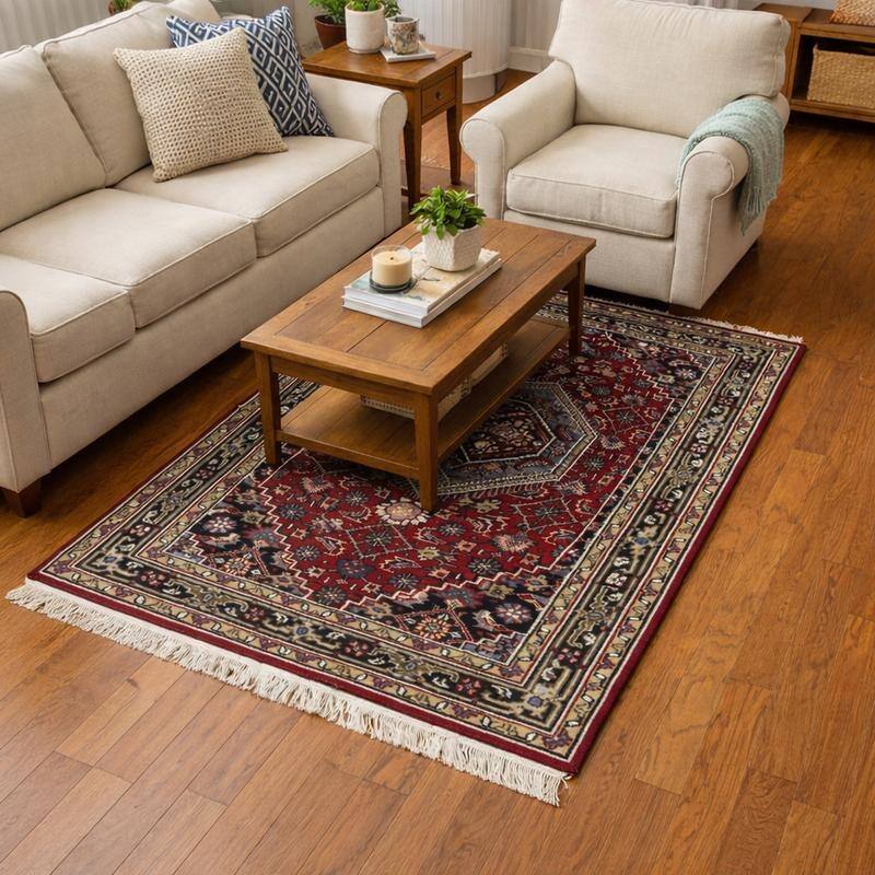 HERAT ORIENTAL Hand-knotted Medallion Bidjar Wool Rug - 4x6