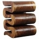 preview thumbnail 2 of 5, Haussmann® Wood Wave Verve Accent Table 14x14x20 in H Walnut Oil - 14 x 14 x 20
