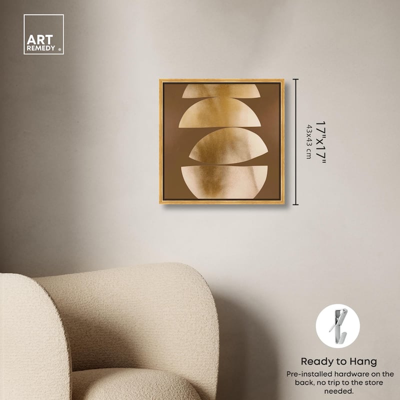 Golden Crescents II Canvas by Art Remedy
