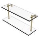 preview thumbnail 11 of 17, Allied Brass 16 Inch Two Tiered Glass Shelf Satin Brass