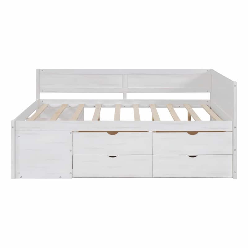 Daybed with Storage Drawers and Shelves