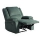 preview thumbnail 16 of 79, Vegan Leather Upholstered Push Back Manual Recliner Chair
