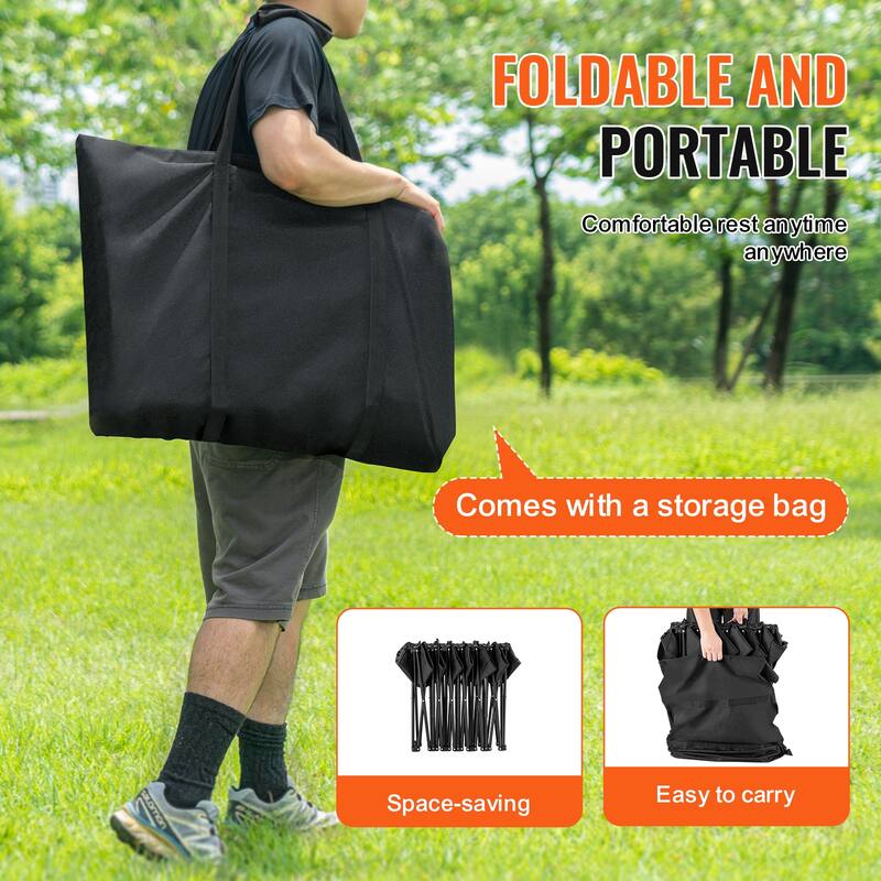 Portable Folding Bench for Football Fishing, No Assembly Instant Seating