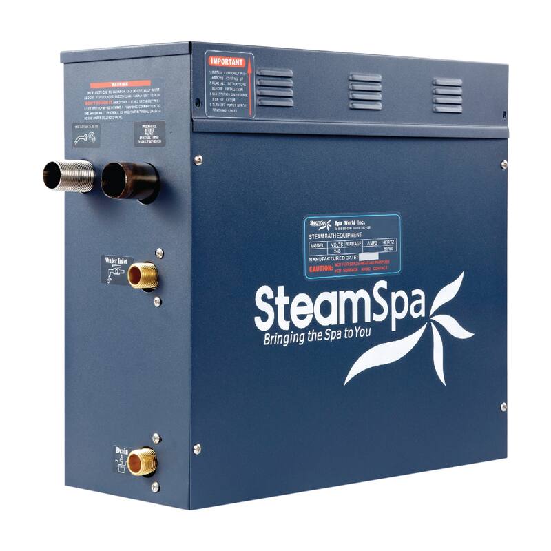 SteamSpa Oasis 4.5 KW QuickStart Acu-Steam Bath Generator Package with