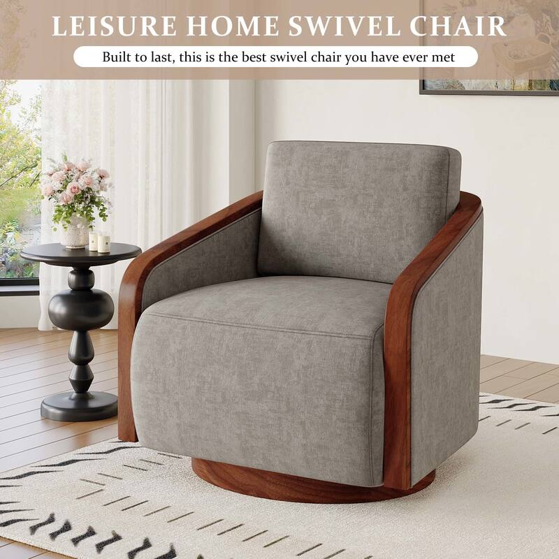 Modern Upholstered Swivel Accent Chair