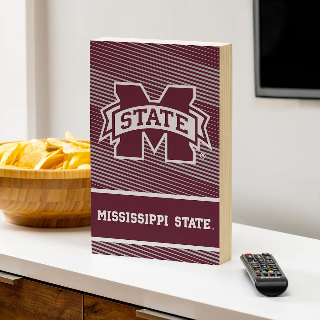Mississippi State University Wooden Tabletop Mantel Shelf Sign