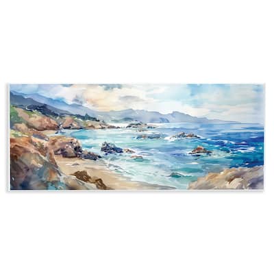 Stupell Blue Toned Beach Edge Wall Plaque Art Design By Heidi Kuntz