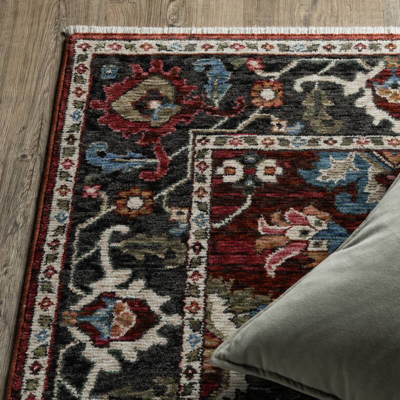 Style Haven Henretta Bordered Persian Fringe Edge Area Rug