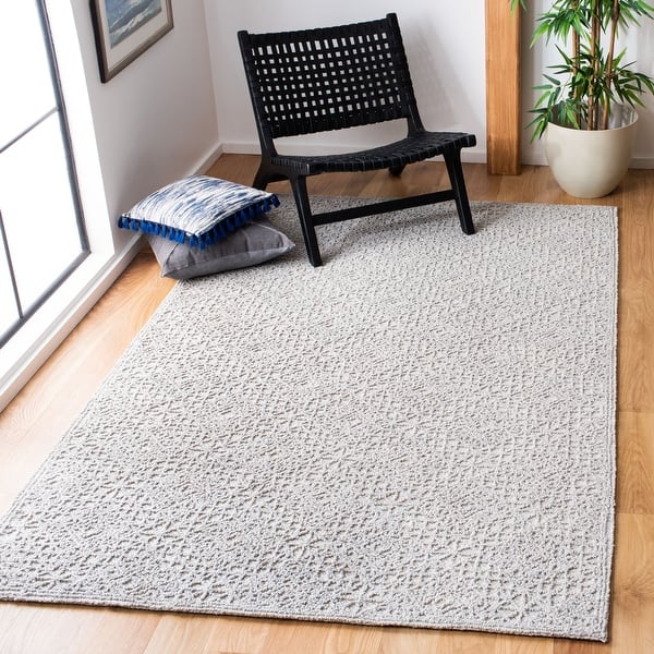 slide 2 of 30, SAFAVIEH Handmade Trace Gauri Wool Rug 3' x 5' - Grey - Rectangle
