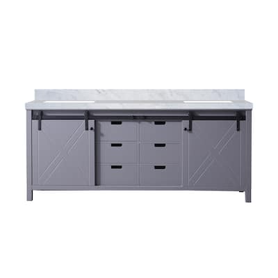 Marsyas Bath Vanity and Carrara Marble Countertop
