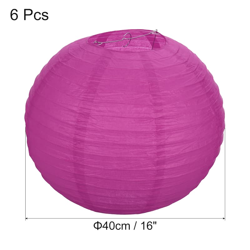 6pcs 16 Inch Folding Hanging Paper Lanterns for Wedding Home Party