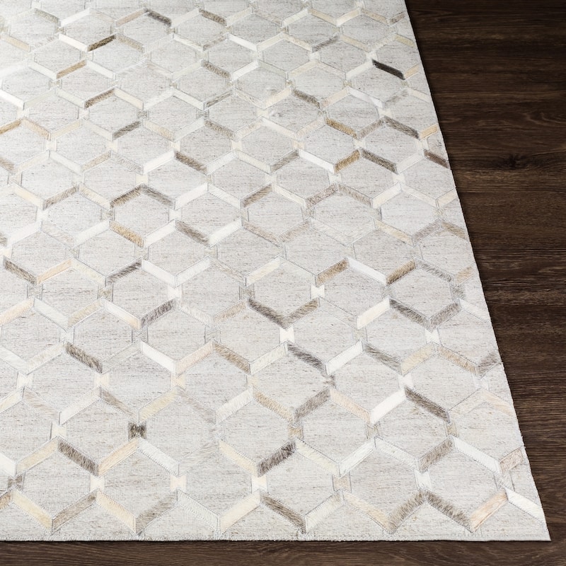 Hand-Crafted Esplanade Viscose & Hair-on-hide Area Rug