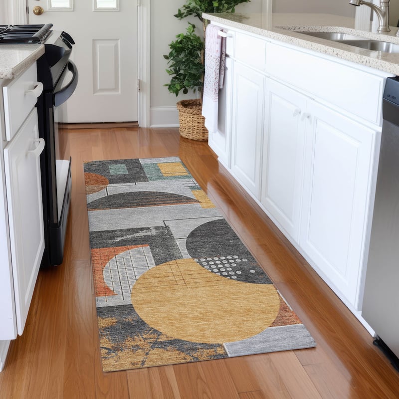 Premium Washable Super Soft Contemporary Mayfield Rug - Gray - 2'3" x 7'6"