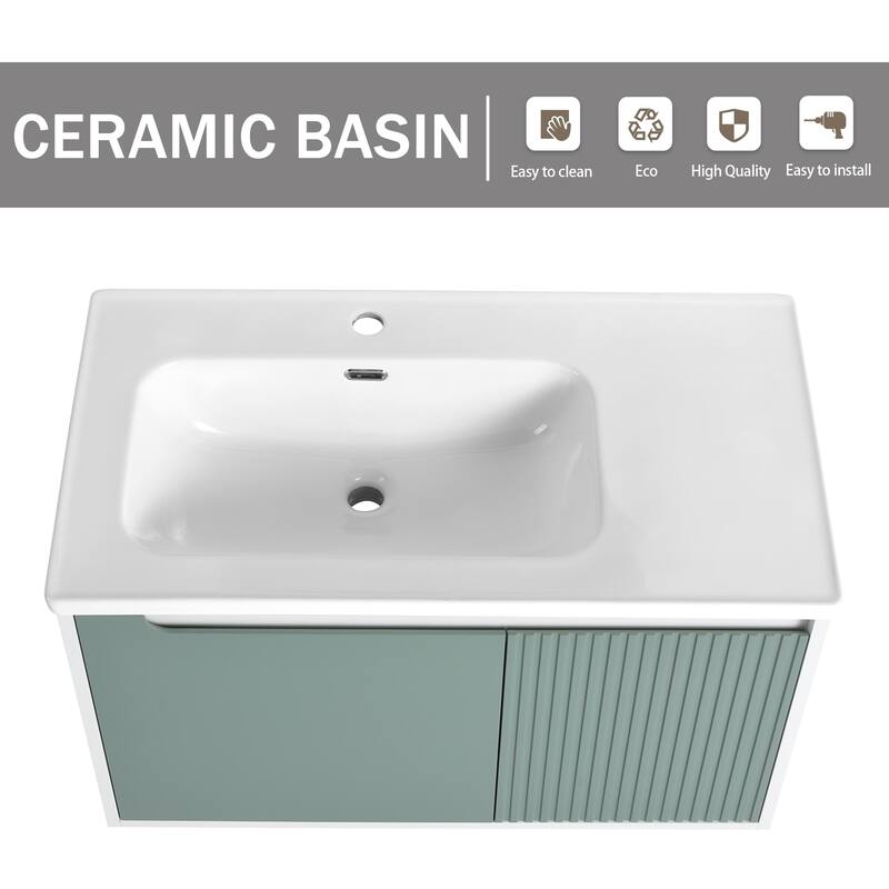 Bathroom Vanity With Sink In 32/36/40/84/76/92 Inch, Floating Bathroom Vanity With Soft Close Door