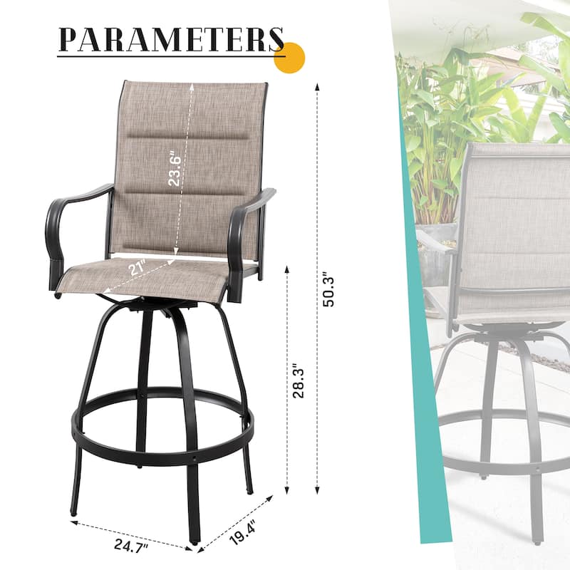 Futzca Patio Swivel Bar Bistro Set or Swivel Bar Stools