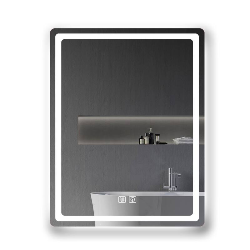 31 x 24 Frameless Light Bathroom Vanity LED Mirror, Dimmable Defogger Bathroom Wall Mirror with Light - 24*31 Inch
