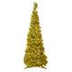 4' Pre-Lit Gold Tinsel Pop-Up Artificial Christmas Tree Clear Lights ...