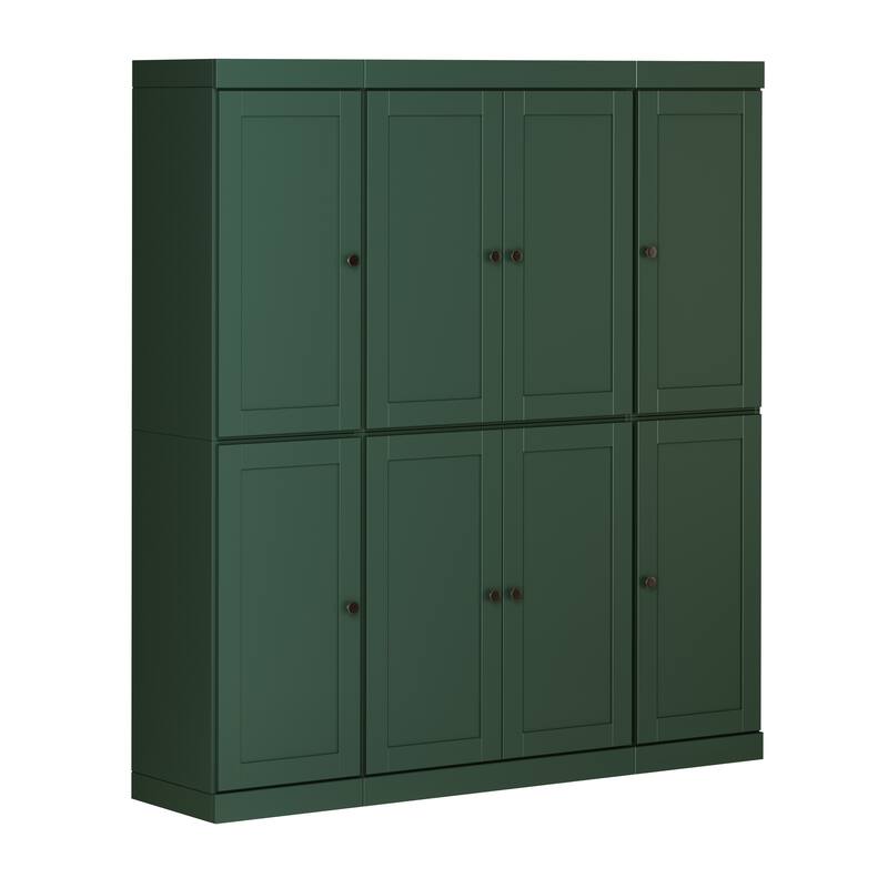 Palace Imports 100% Solid Wood 65" Pantry Cabinet with Shaker Doors, 2-Drawers and Adjustable Shelves