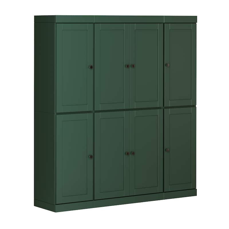 Palace Imports 100% Solid Wood 65" Pantry Cabinet with Shaker Doors and Adjustable Shelves
