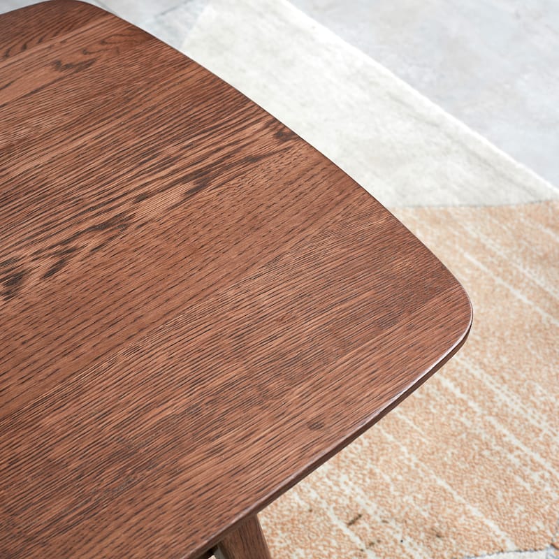 100% Solid Wood Coffee Table Low Center Table with Shelf