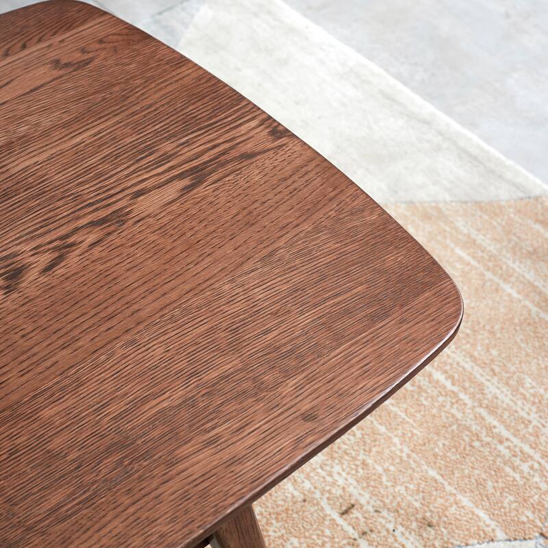 Solid Oak Wood Top Plate Desk Coffee Table