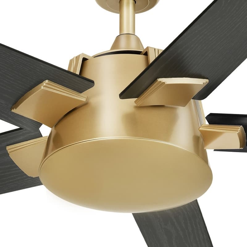 Moasis 52 Inch Modern Black Gold Ceiling Fan with Wall Switch & Remote