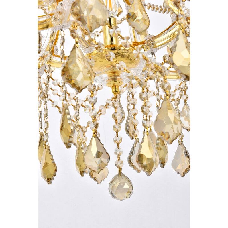 Fleur Illumination Collection Chandelier D:27in H:26in Lt:13 Gold Finish