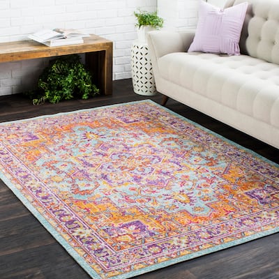 Vintage Distressed Oriental Area Rug - 6'7" x 9'