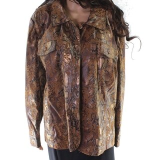 Shop Erin London Brown Women S Size 3x Plus Snake Skin Print