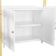 preview thumbnail 12 of 12, Stylish Twin Loft Bed With Built-in Storage Cabinet & Cubes, Versatile Wood Bedframe w/Foldable Desk, Space-Saving Design, White