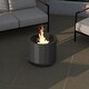 preview thumbnail 15 of 23, Zephyr 19.5 inch Smokeless Outdoor Firepit, Natural Wood Burning Portable Fire Pit With Water Resistant Cover, Black