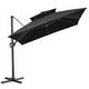 preview thumbnail 11 of 85, 11 x 11 FT Outdoor Square Patio Cantilever Offset Umbrella with Crank and 360 Degrees Rotation