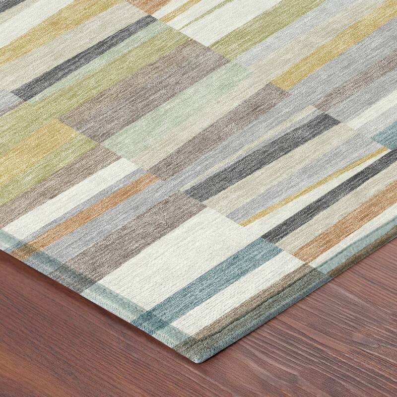 Machine Washable Indoor/ Outdoor Modern Antonito Chantille Rug