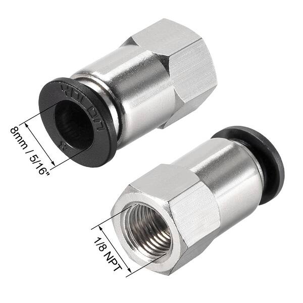 Push to Connect Tube Mount Adapter 8mm Tube OD X 1/8 NPT Female Straight Pneumatic Connector Pipe Connection Push to Connect Tube Mount Adapter 8mm Tube OD X 1/8 NPT Female Straight Pneumatic Connector Pipe Connection