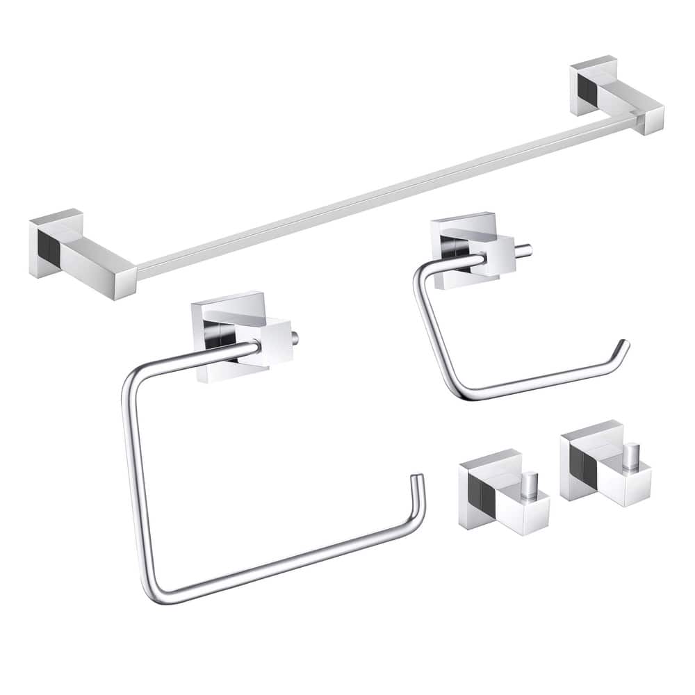 Cube 5-Piece Bathroom Hardware Set