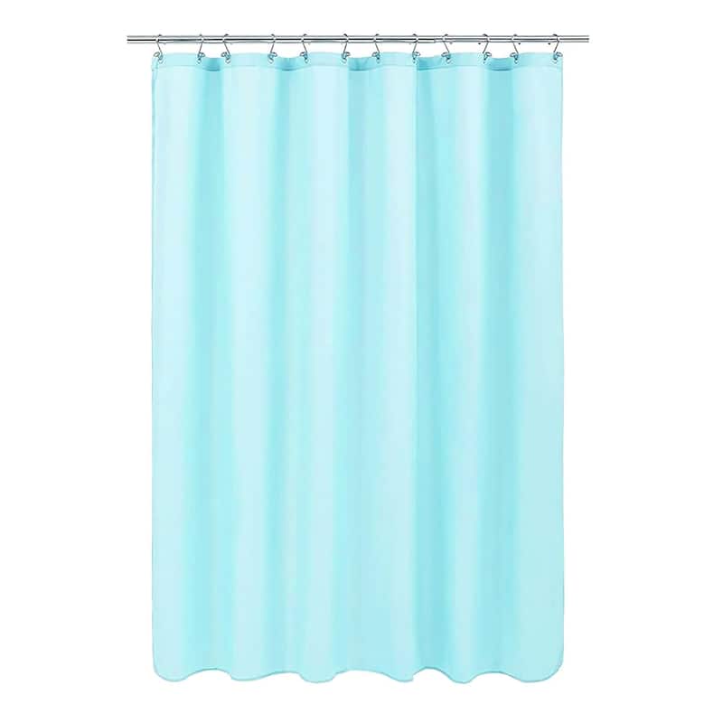 Extra Long Waterproof Shower Curtain Liner 71x79 Inches - Aqua Blue - 71Wx79H Inch /180cmx200cm