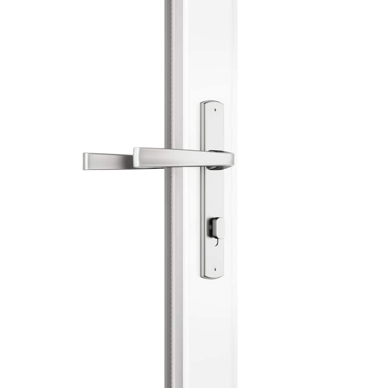 KaMic 168"×96" 5 Panels Aluminum Folding Door In White,Folded Out From Right To Left Model #:FD5PWH16896-RL