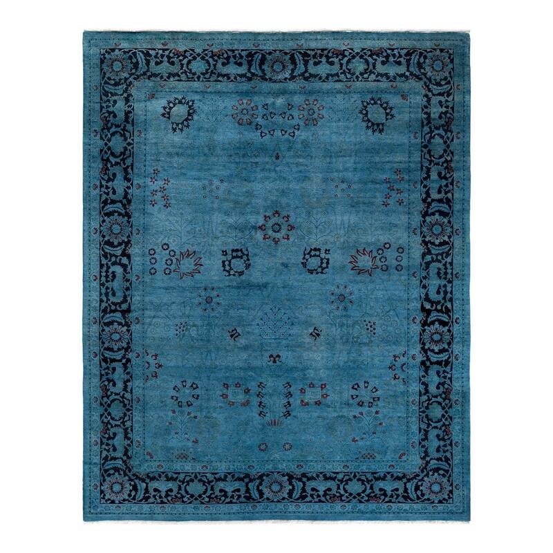 Vibrance, One-of-a-Kind Hand-Knotted Area Rug - Gray, 8' 3" x 10' 1" - 8' 3" x 10' 1"