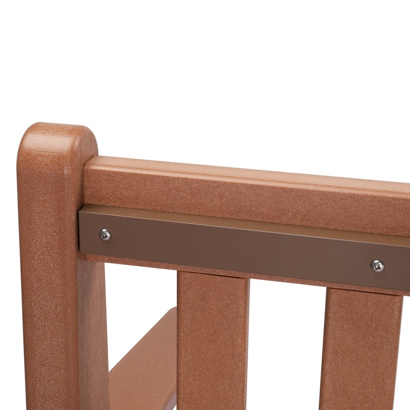 49 in. Garden Plastic Teak Color Bench