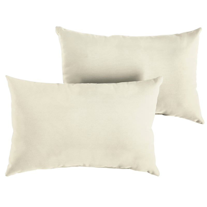 Sunbrella Canvas Natural Indoor/Outdoor Knife Edge Pillow (Set of 2)