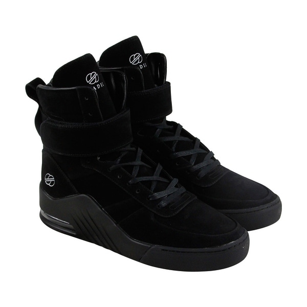 black high top suede sneakers