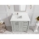 preview thumbnail 112 of 128, Willow Collections 36 in x 22 Aberdeen Freestanding Left Offset Sink Bathroom Vanity with Quartz or Marble Countertop 1.5" White Quartz - Coventry Gray
