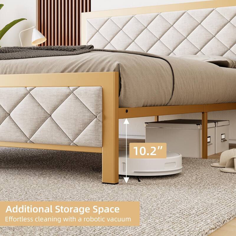 Composite Cotton Press Thread Soft Wrapped Bed Frame